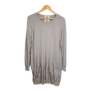 Fleur De Lis 5% cashmere tunic top size L